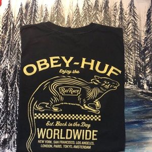 HUF Rat race T Shirt Medium